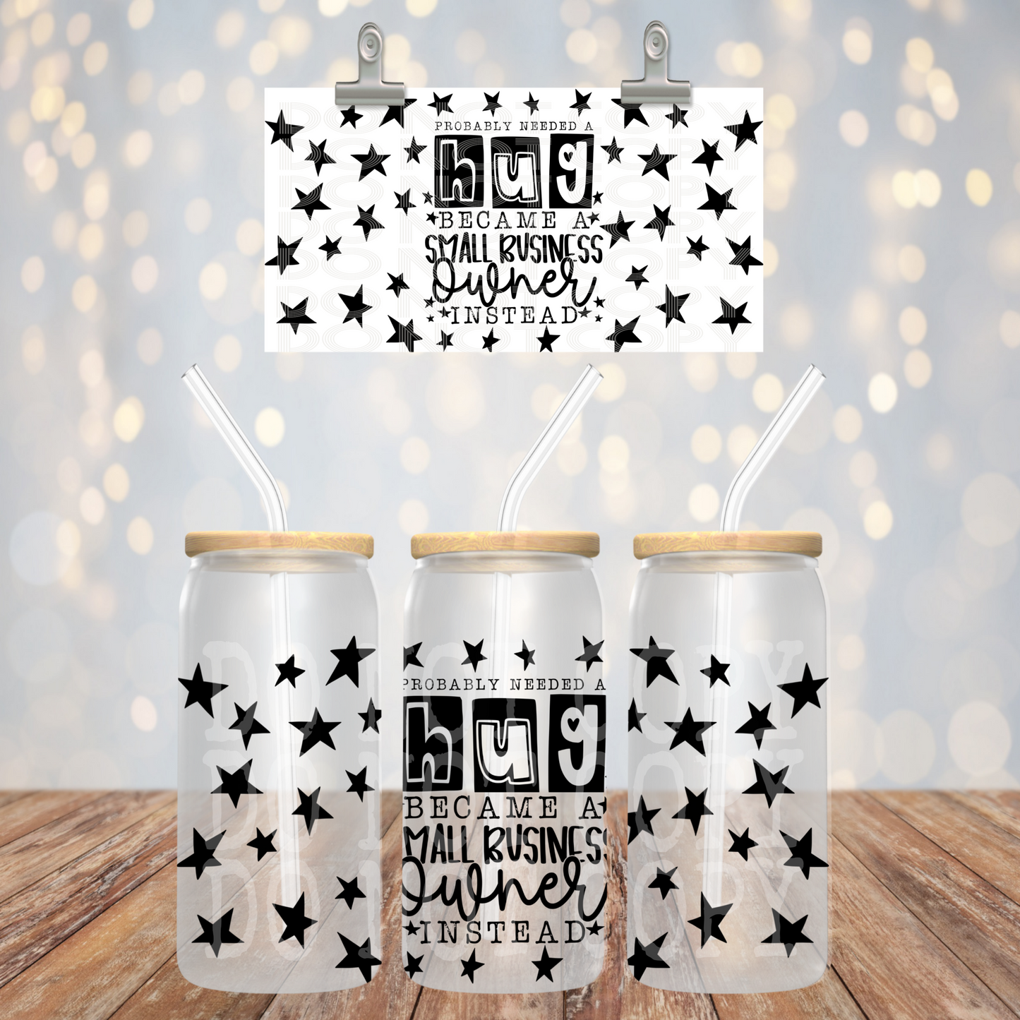 Probably Needed A Hug 16oz Libbey PNG Design