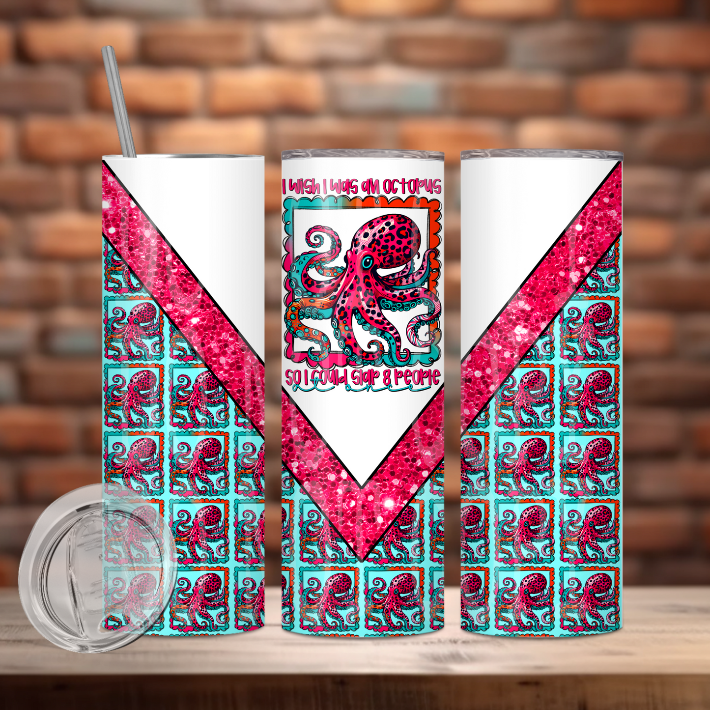 I Wish I Was An Octopus Tumbler PNG Design