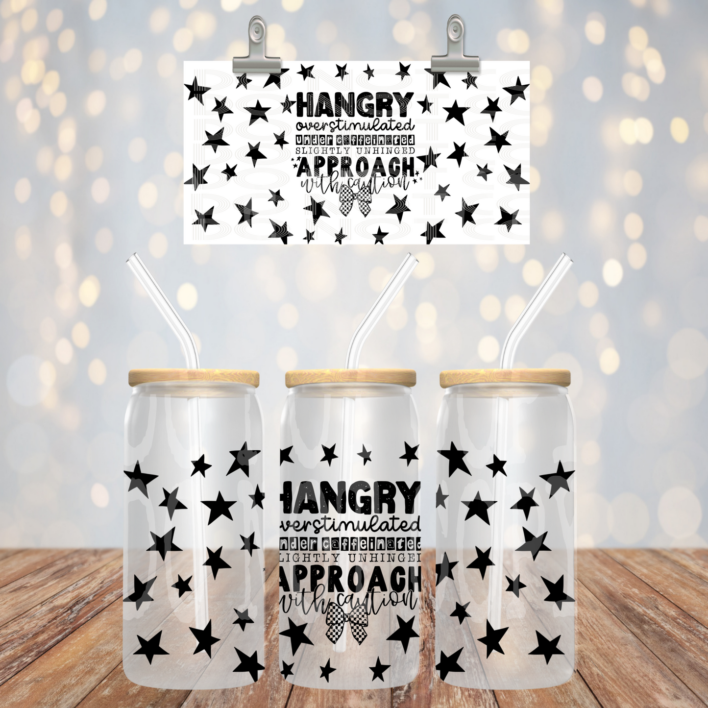 Hangry 16oz Libbey PNG Design