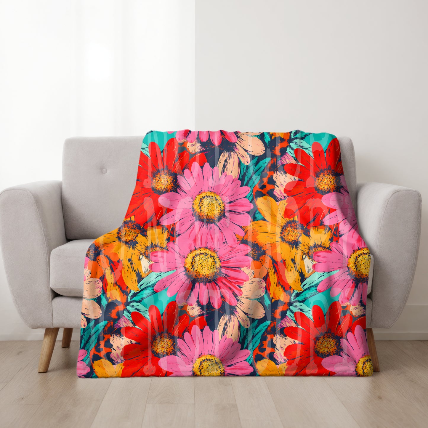 Orange & Pink Seamless PNG Design