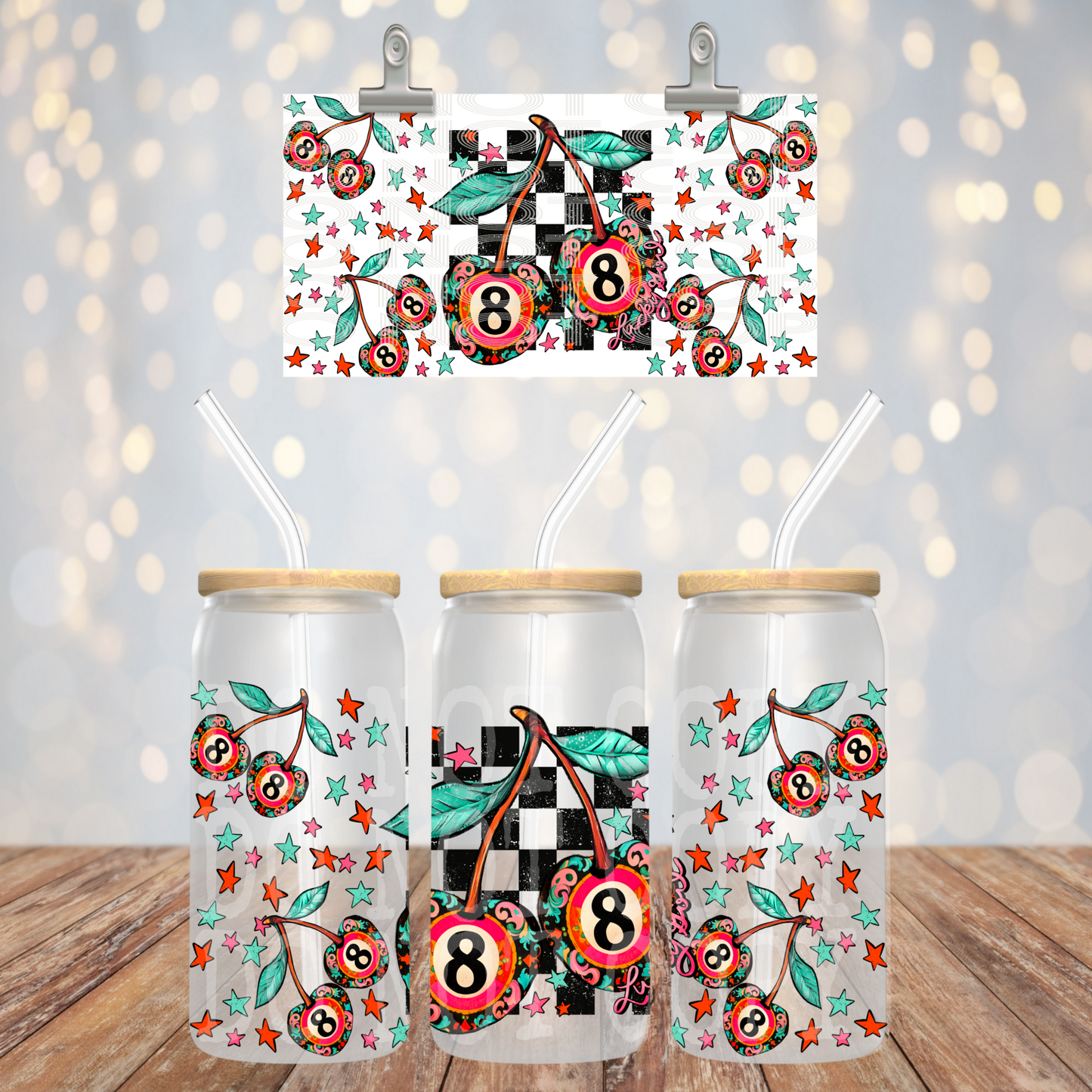 Lucky Girl 16oz Libbey PNG Design