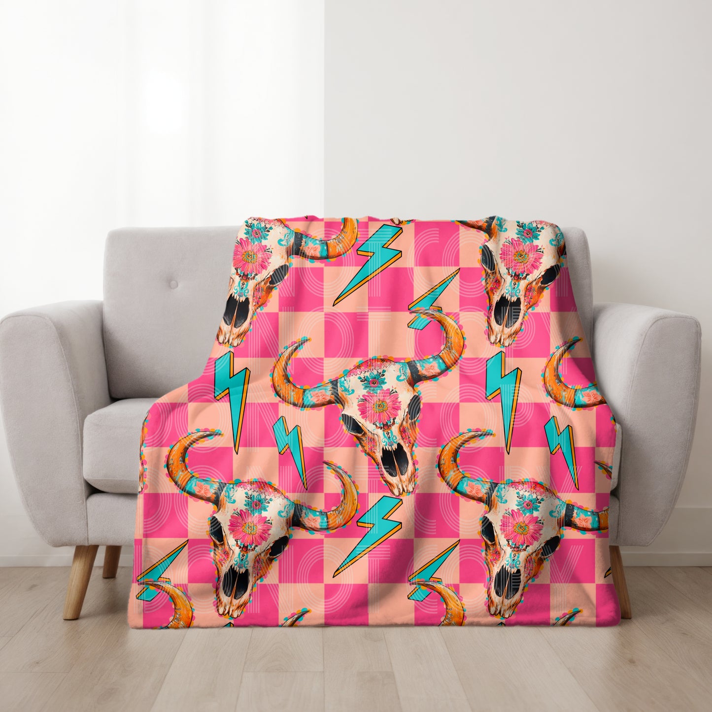 Bull Skull Seamless PNG Design