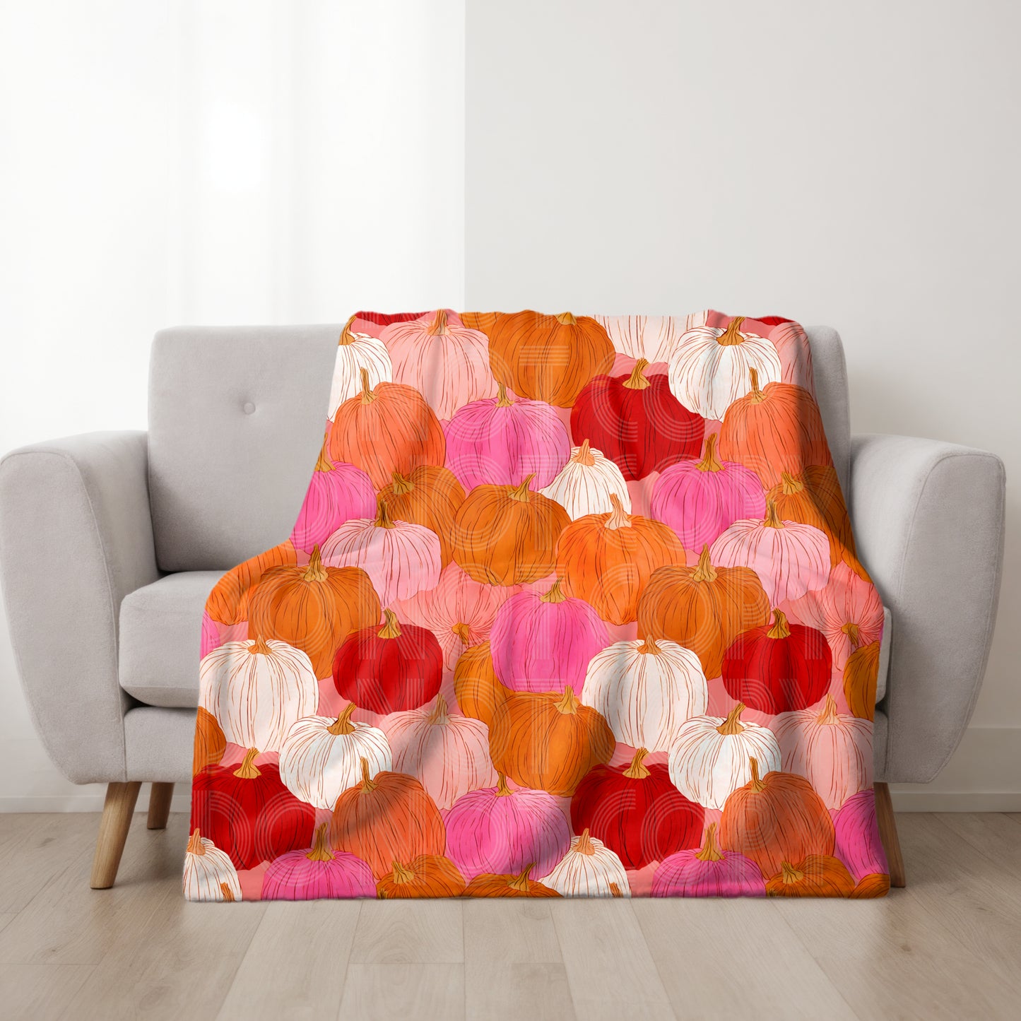 Pink Pumpkins Seamless PNG Design