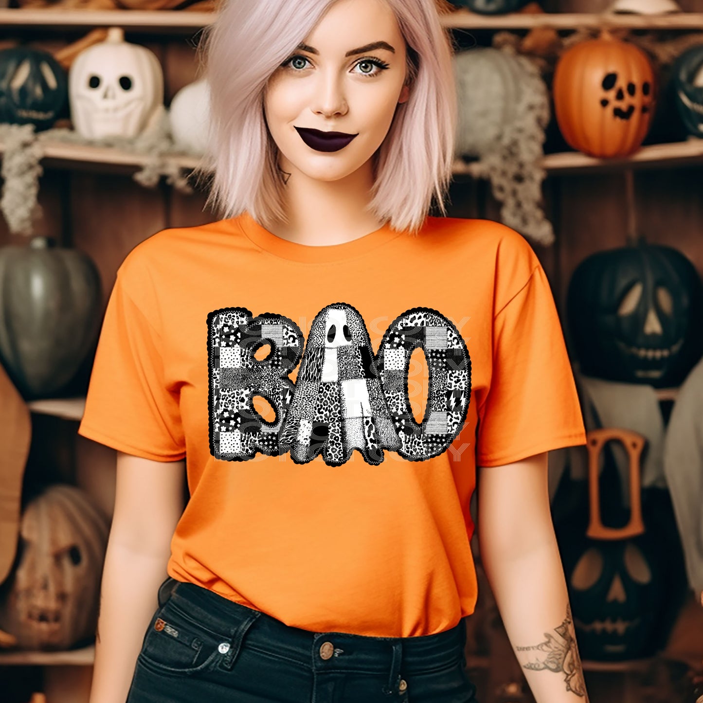 BW Boo PNG Design