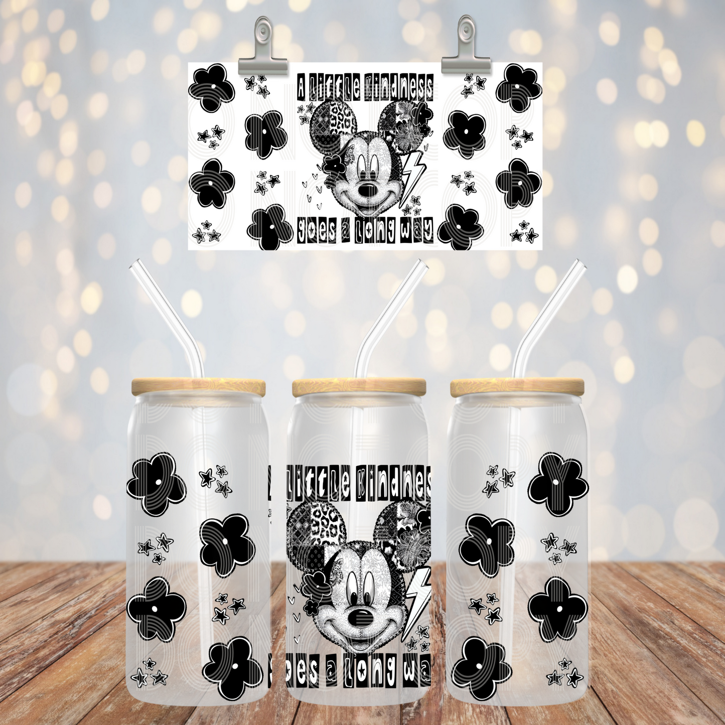 A Little Kindness 16oz Libbey PNG Design