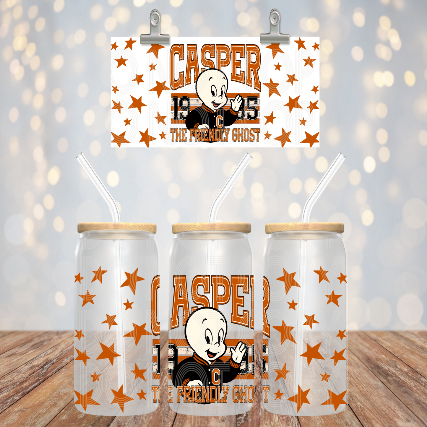 The Friendly Ghost 16oz Libbey PNG Design