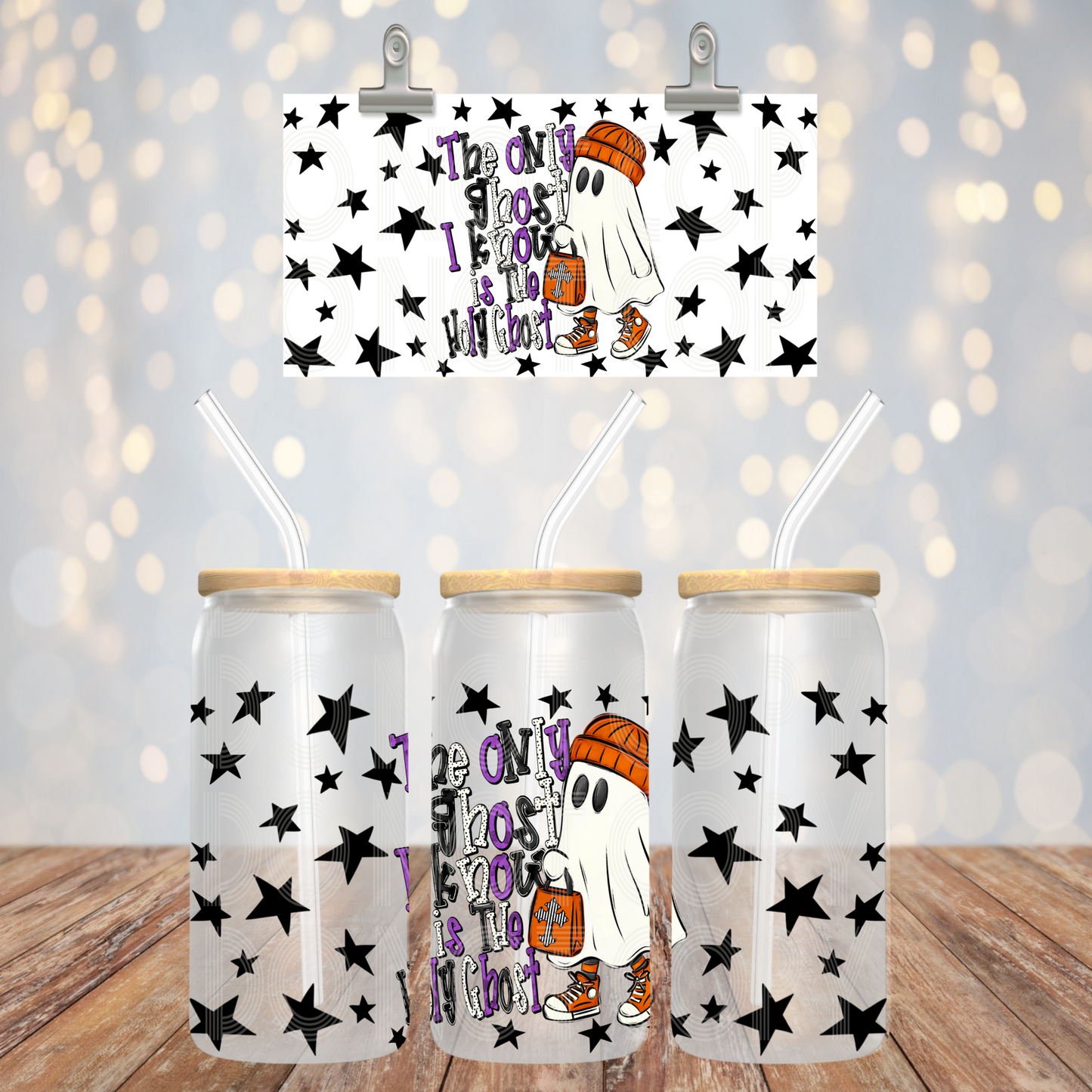 The Only Ghost 16oz Libbey PNG Design