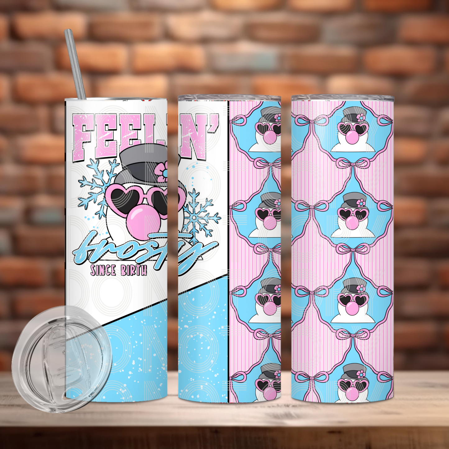 Feelin Frosty Tumbler PNG Design