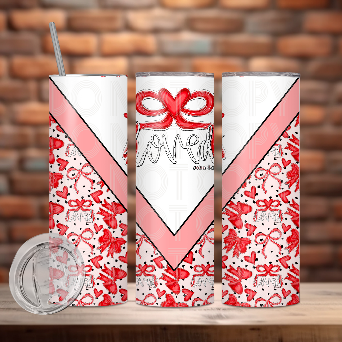 Loved Tumbler PNG Design