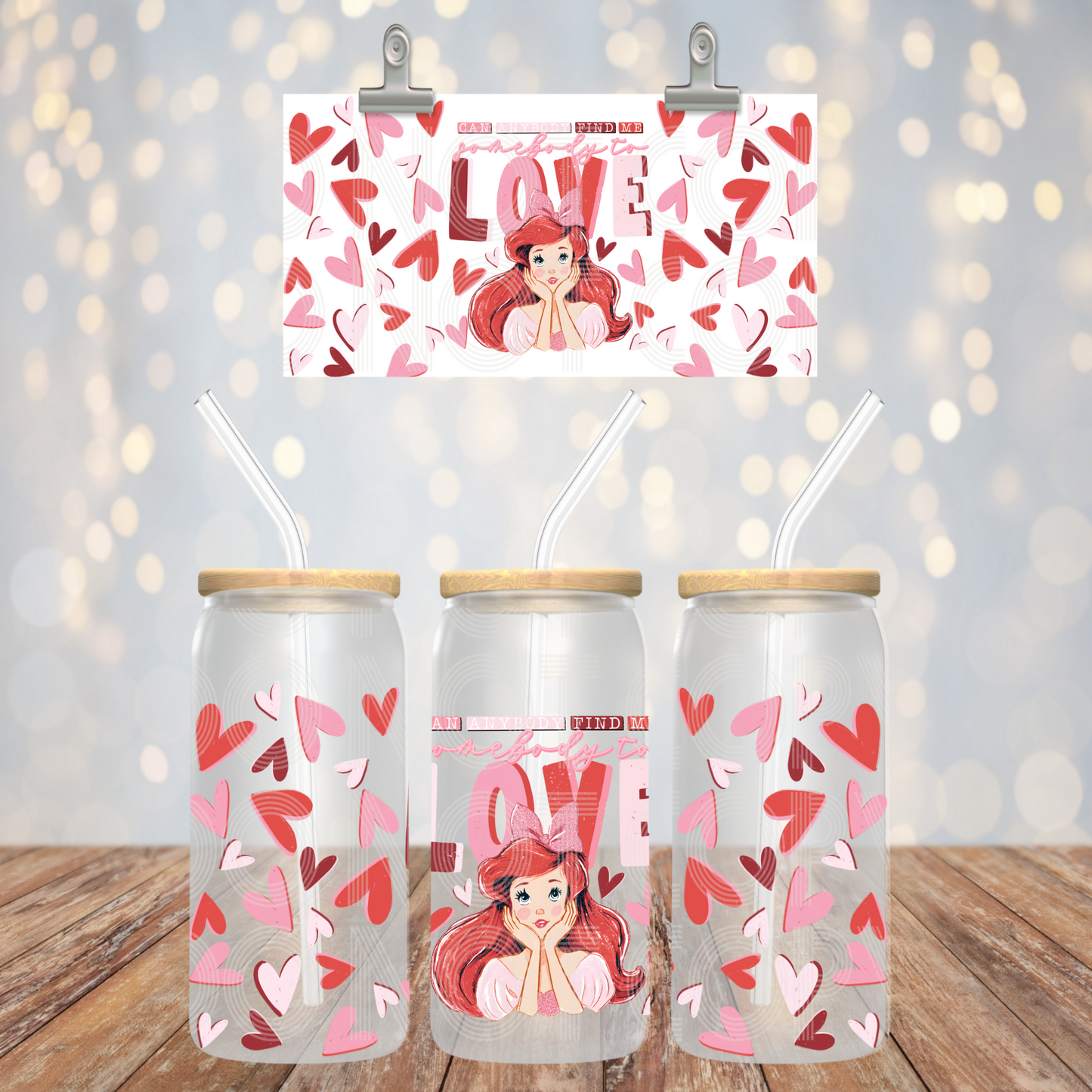 Somebody To Love 16oz Libbey PNG Design