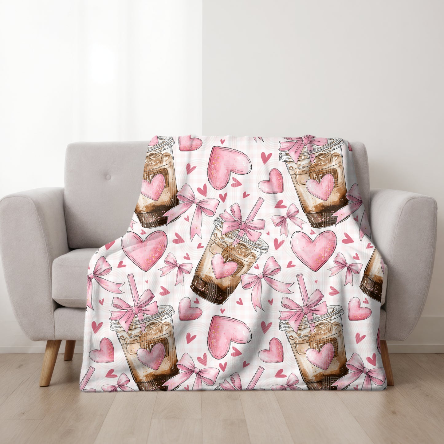 Latte Love Seamless PNG Design