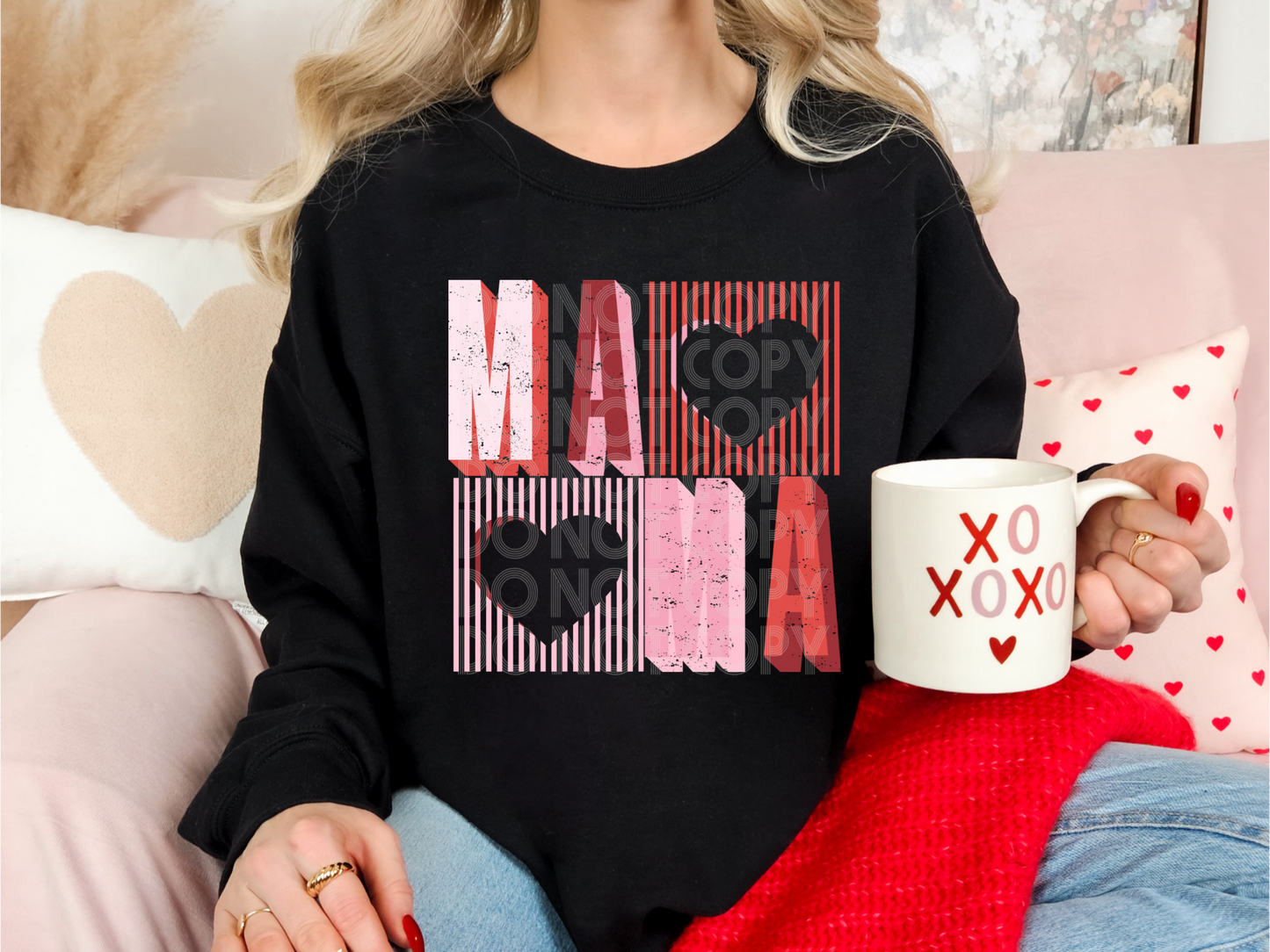 Mama Hearts PNG Design