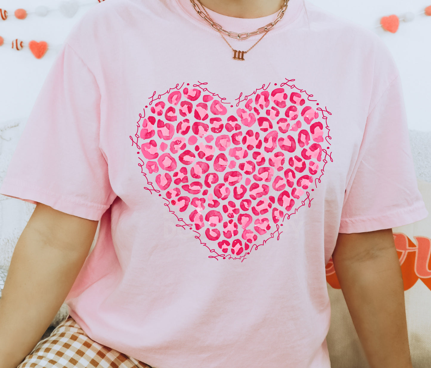 Love Leopard Heart PNG Design