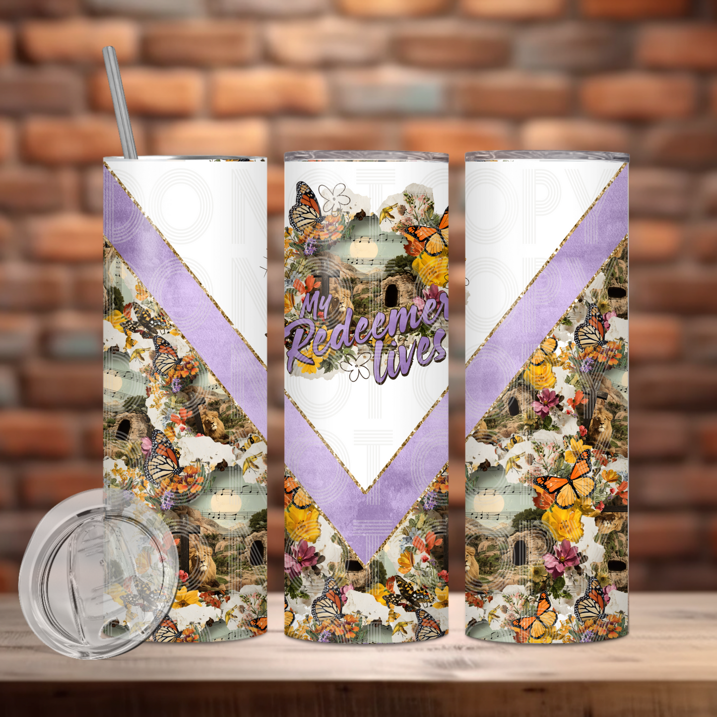 My Redeemer Lives Tumbler PNG Design