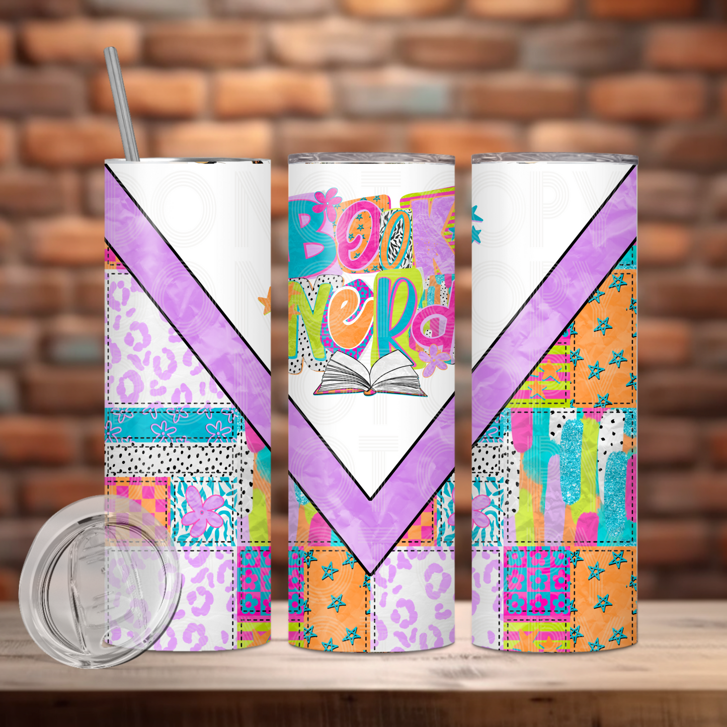 Book Nerd Tumbler PNG Design