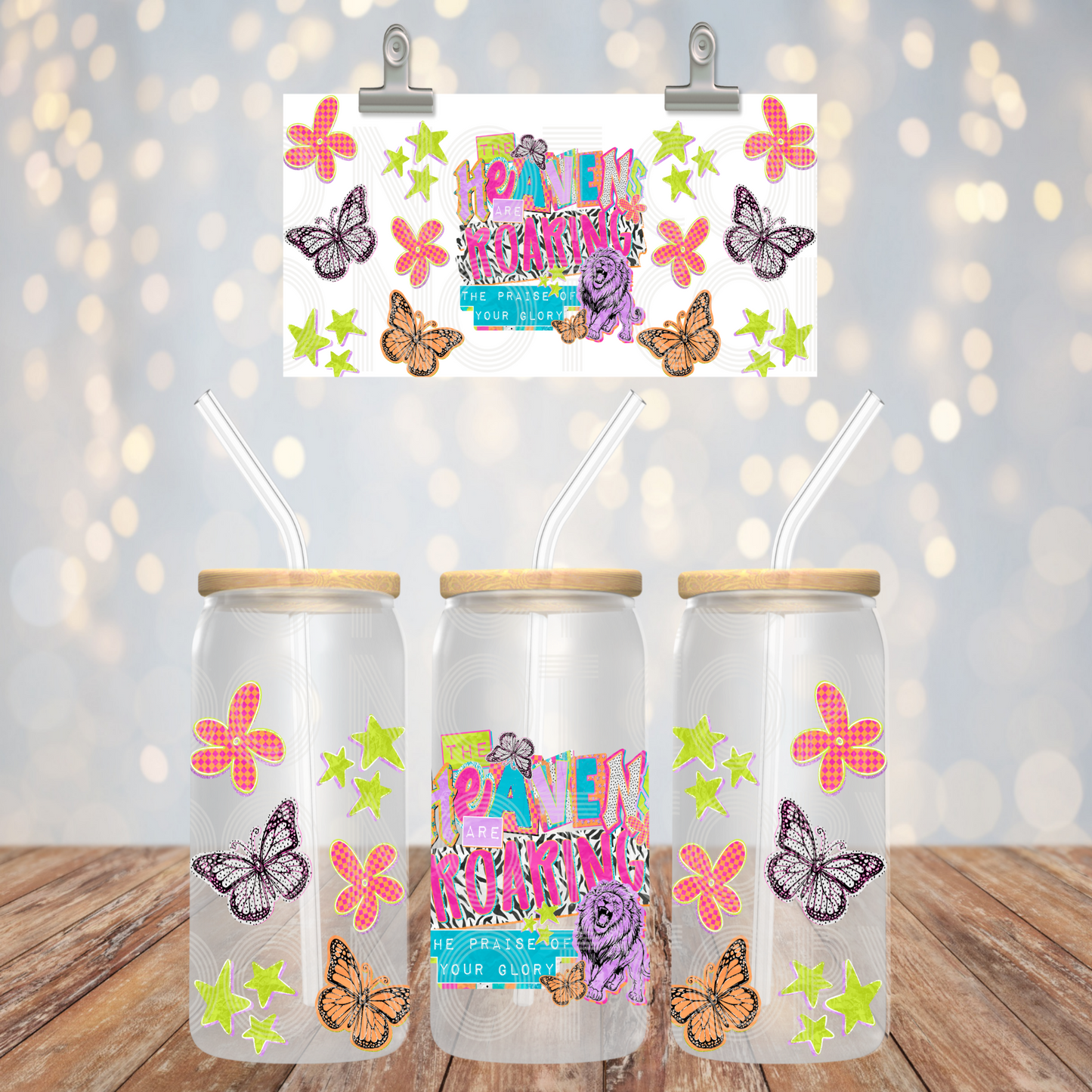 The Heavens 16oz Libbey PNG Design