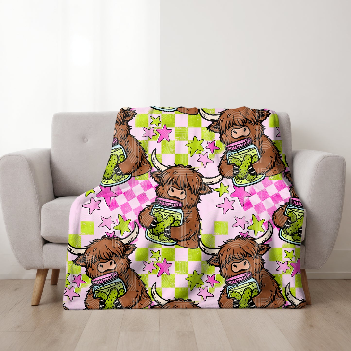 Heifer and a Pickle Seamless PNG Design