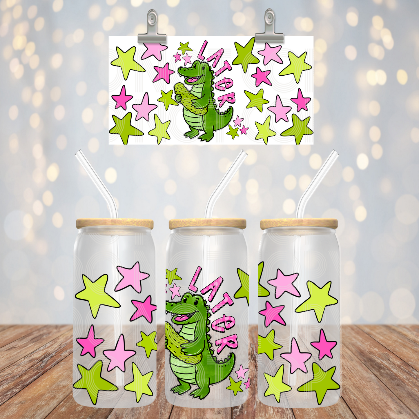 Later Dilli-gator 16oz Libbey PNG Design