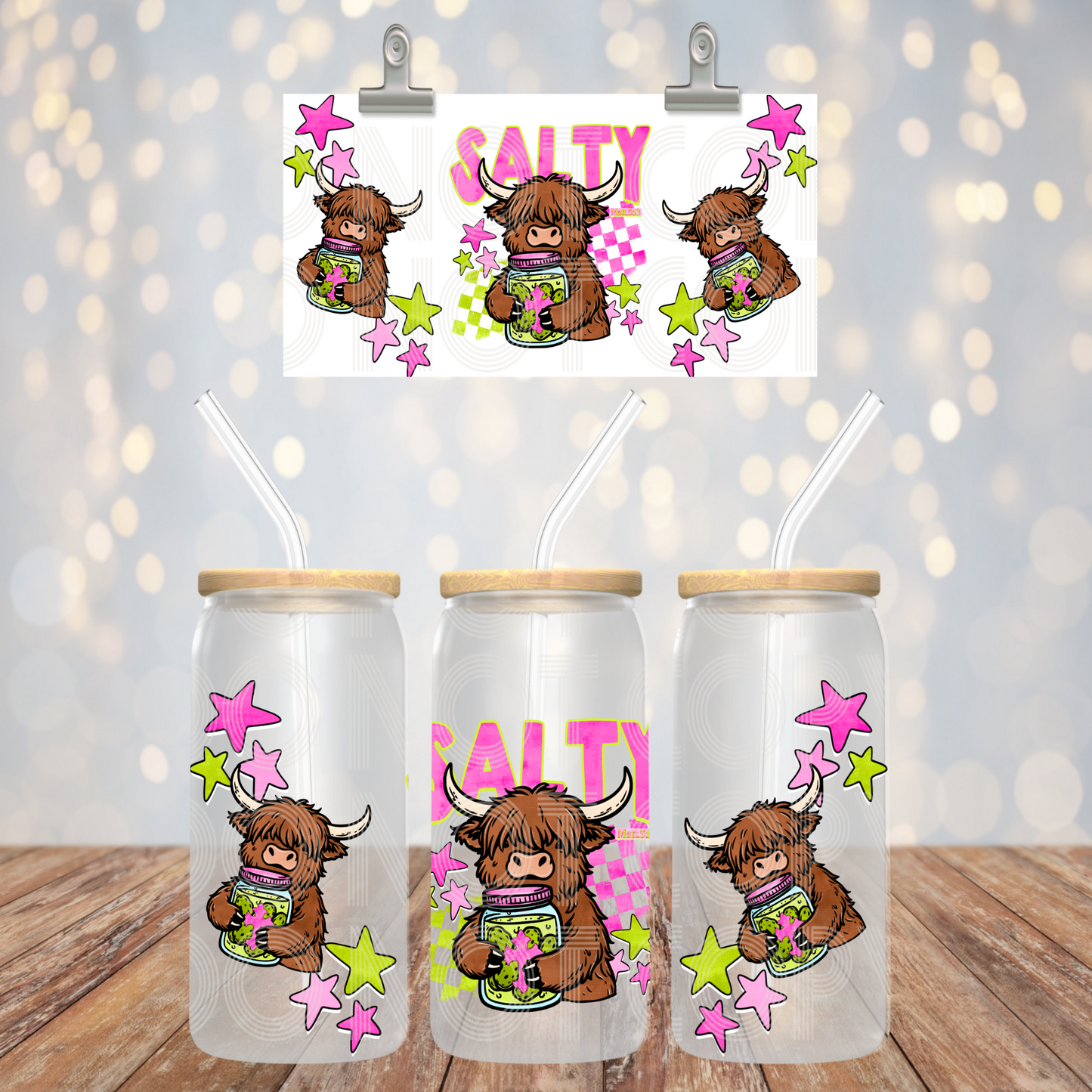 Salty Matthew 16oz Libbey PNG Design