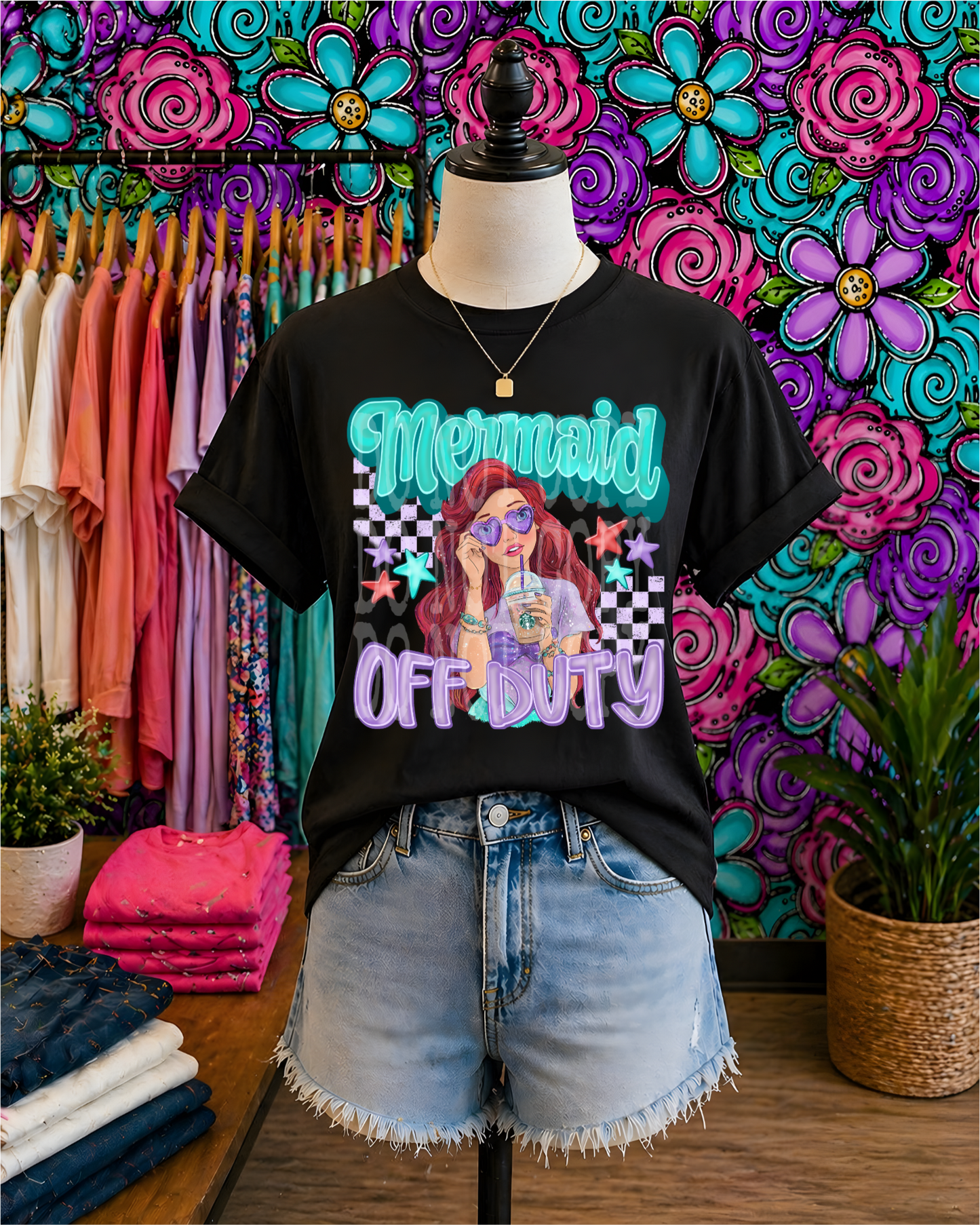 Mermaid Off Duty PNG Design