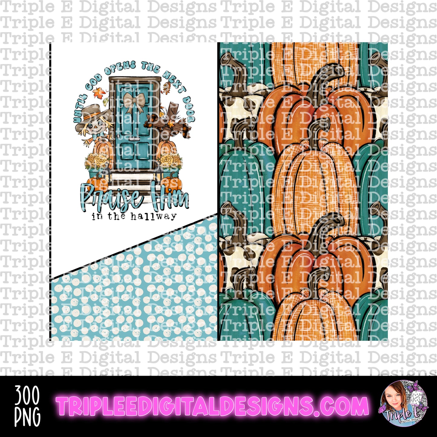 God Opens Next Door PNG Skinny Tumbler