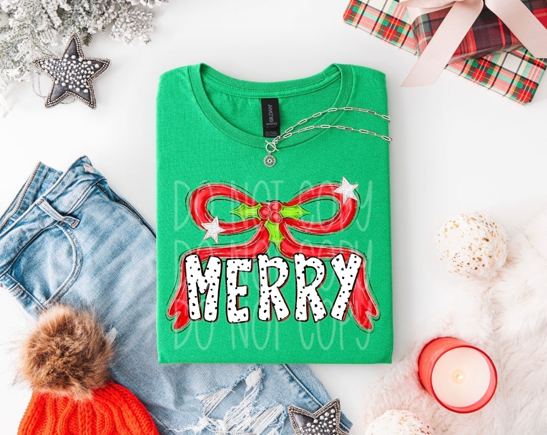 Merry Bow PNG Design
