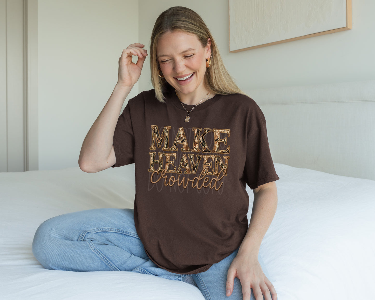 Make Heaven Crowded Camo PNG Design