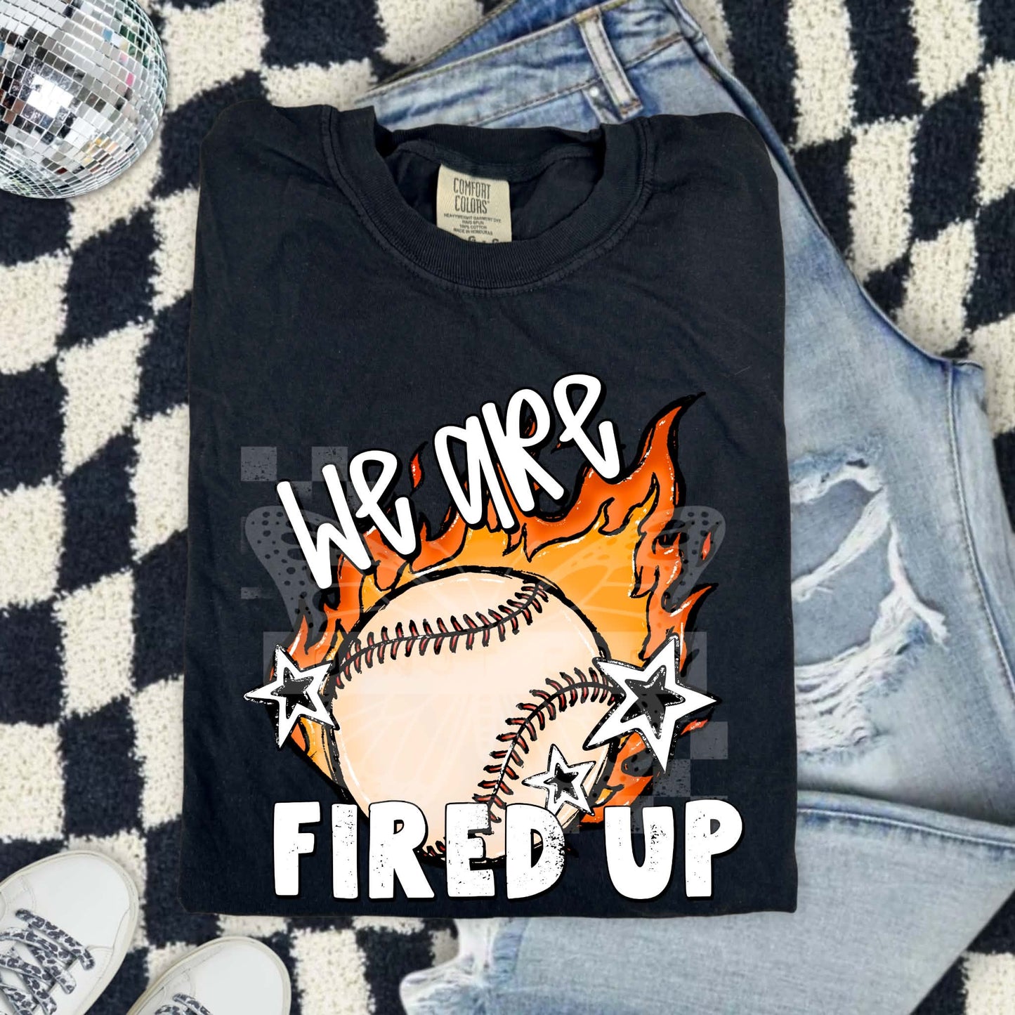 We Are Fired Up Sports PNG Design
