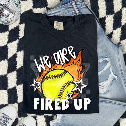 We Are Fired Up Sports PNG Design
