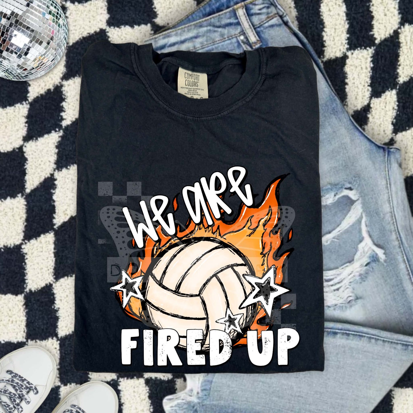 We Are Fired Up Sports PNG Design
