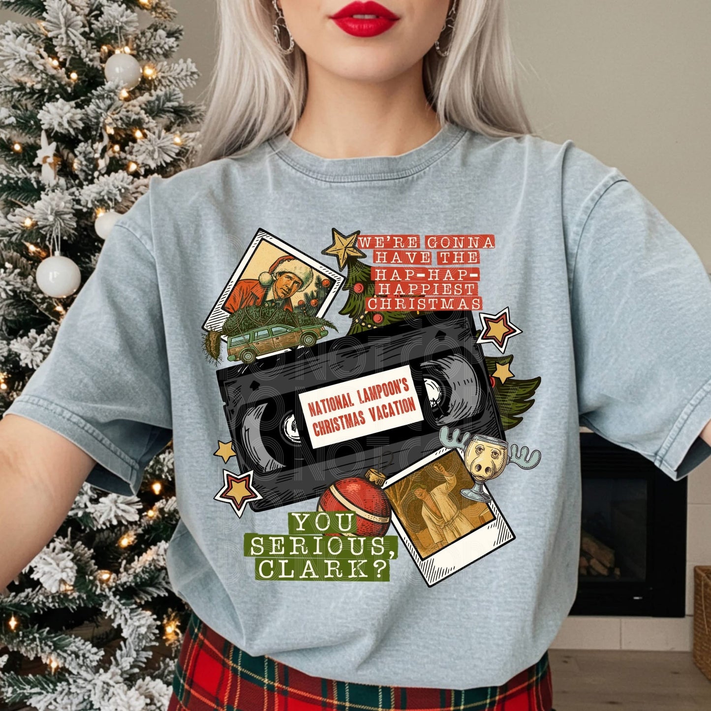 Christmas Vacay VHS PNG Design