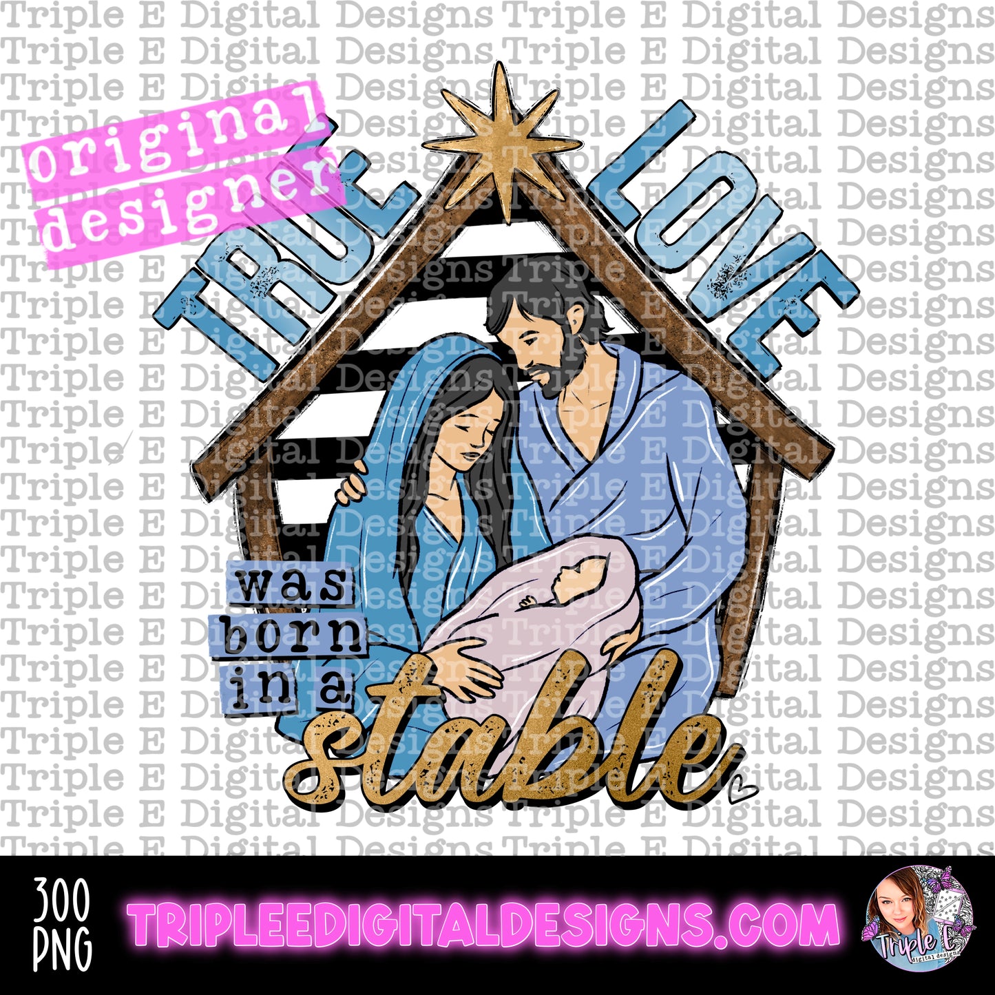 True Love Was Born PNG Design