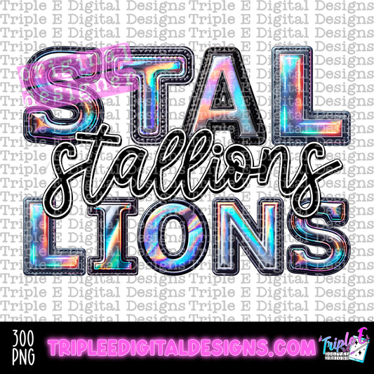 Stallions Holo PNG Design