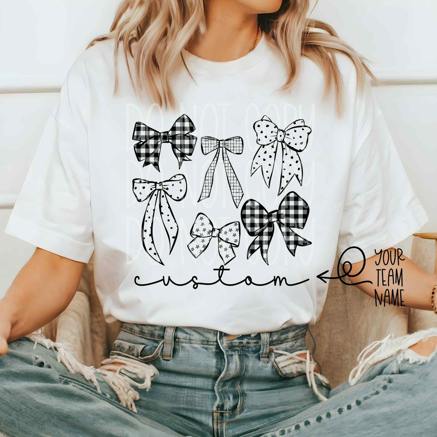 CUSTOM Single Color Bows PNG Design