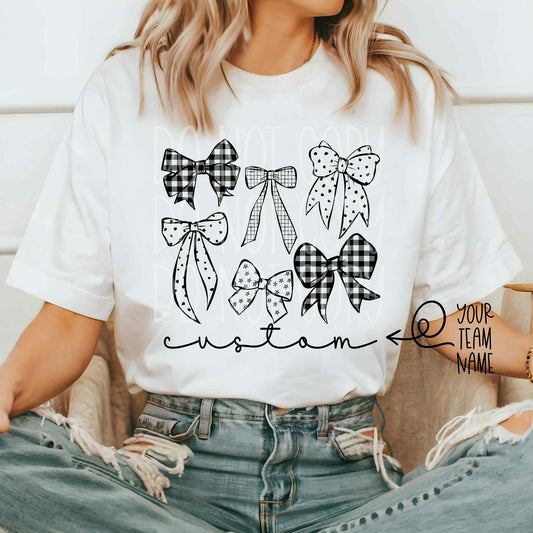 CUSTOM Single Color Bows PNG Design