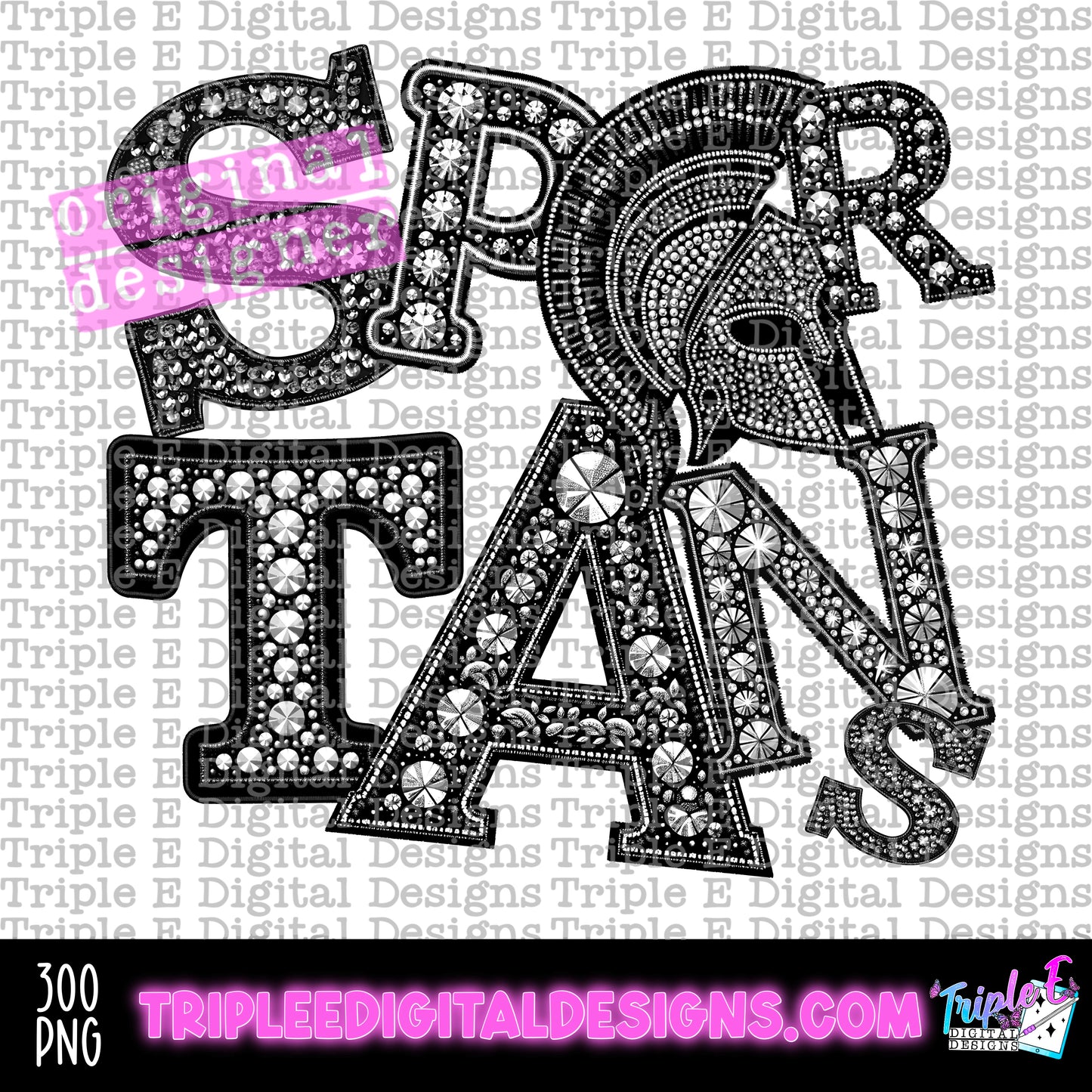 Spartans Rhinestone PNG Design