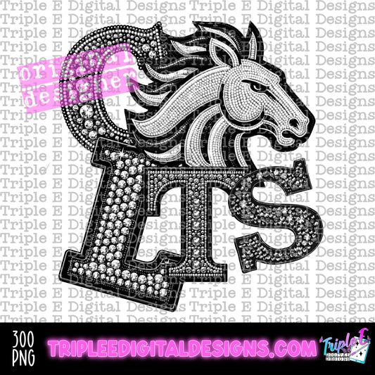 Colts Rhinestone PNG Design