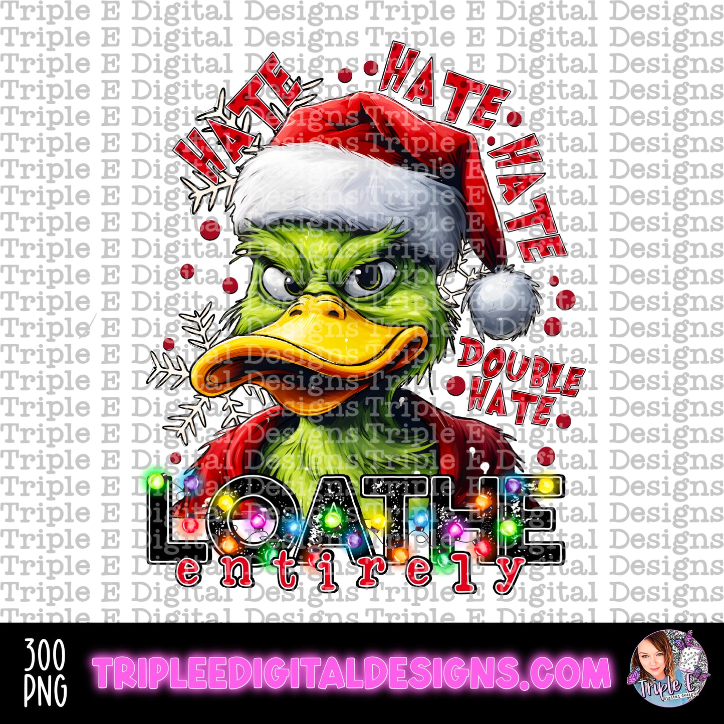 Hate Double Hate PNG Design