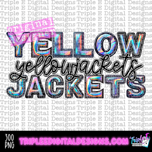 YellowJackets Holo PNG Design