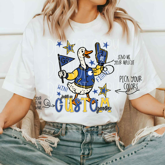 CUSTOM Just a Mascot Goose PNG Design