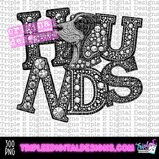 Hounds Rhinestone PNG Design