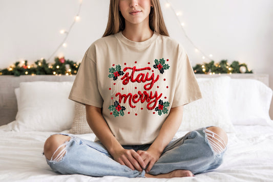 Stay Merry Faux Yarn Crochet Design