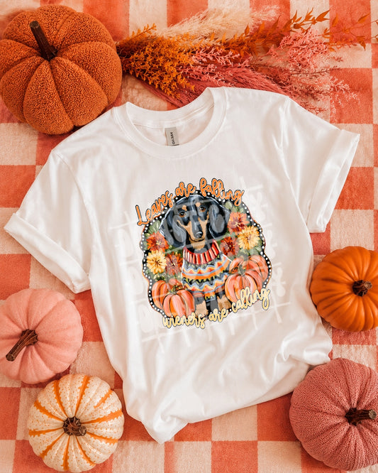 Leaves are Falling Wieners are Calling PNG Design