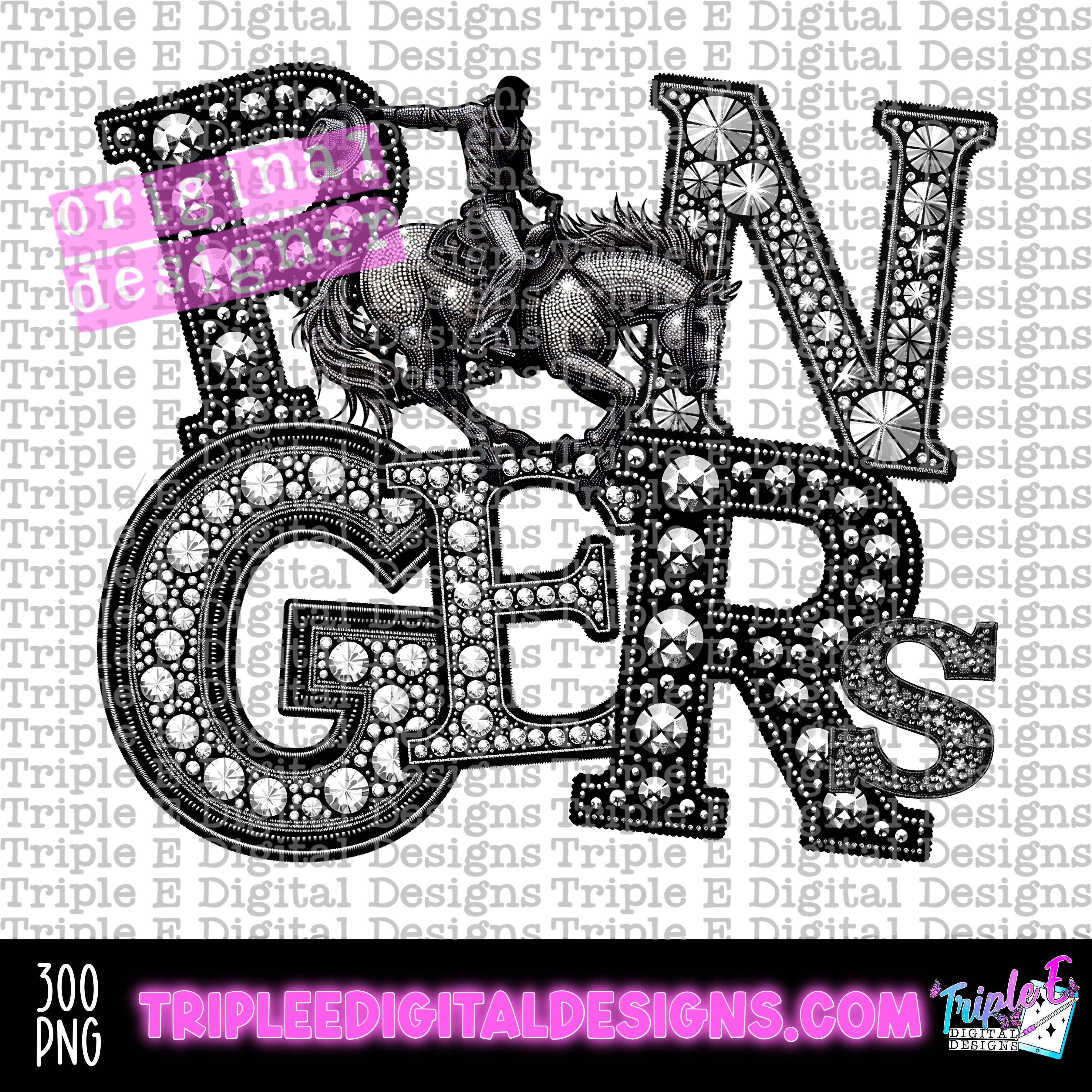 Rangers Rhinestone PNG Design – Pine Hollow Design Co.