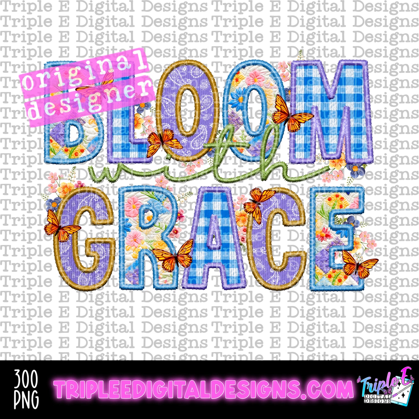 Bloom with Grace PNG Design