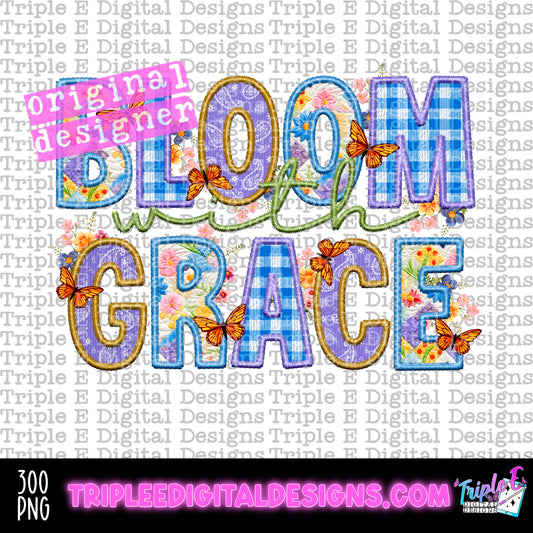 Bloom with Grace PNG Design