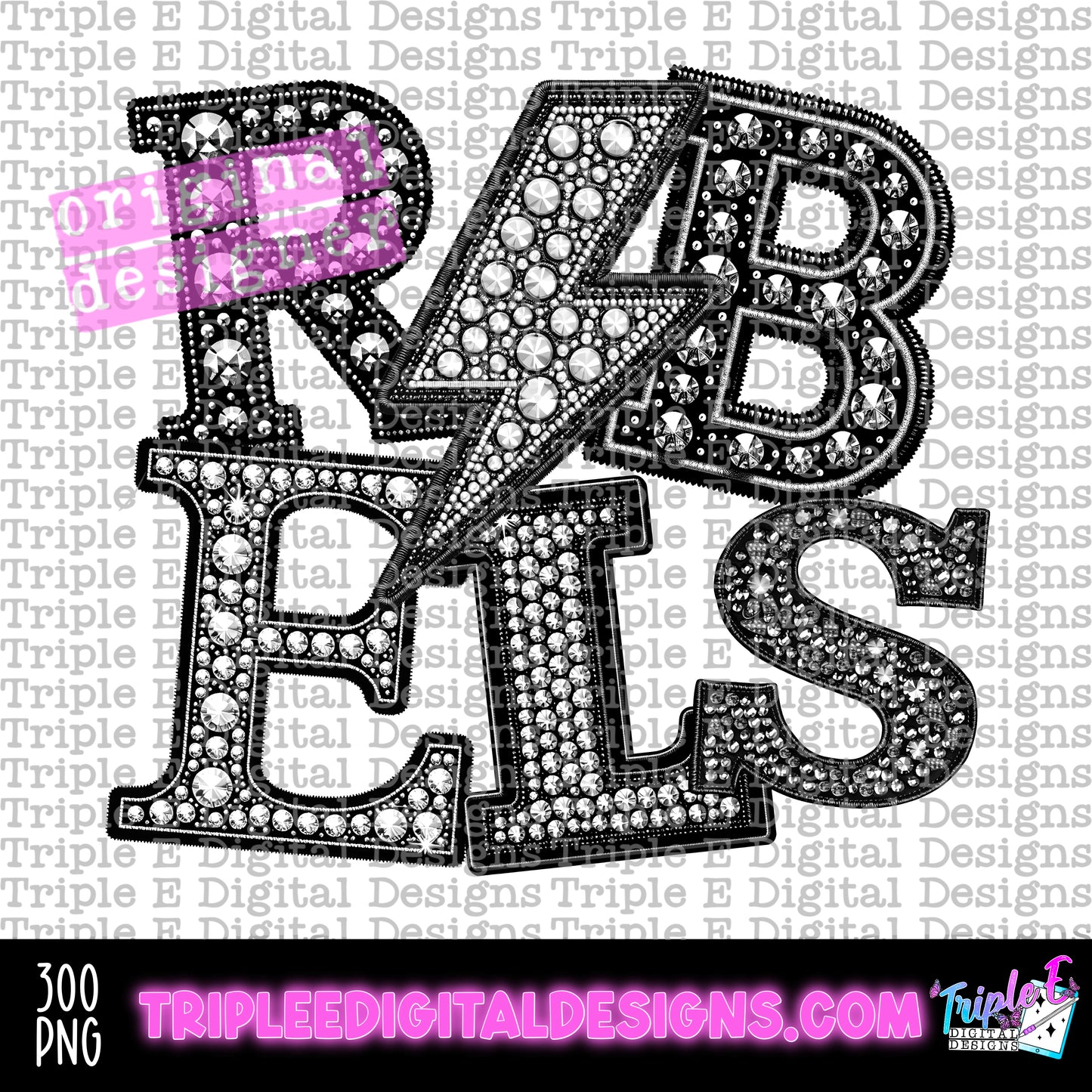 Rebels Rhinestone PNG Design