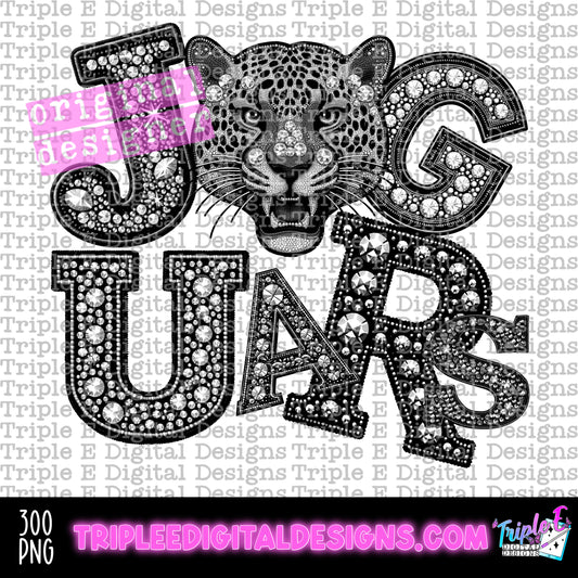 Jaguars Rhinestone PNG Design