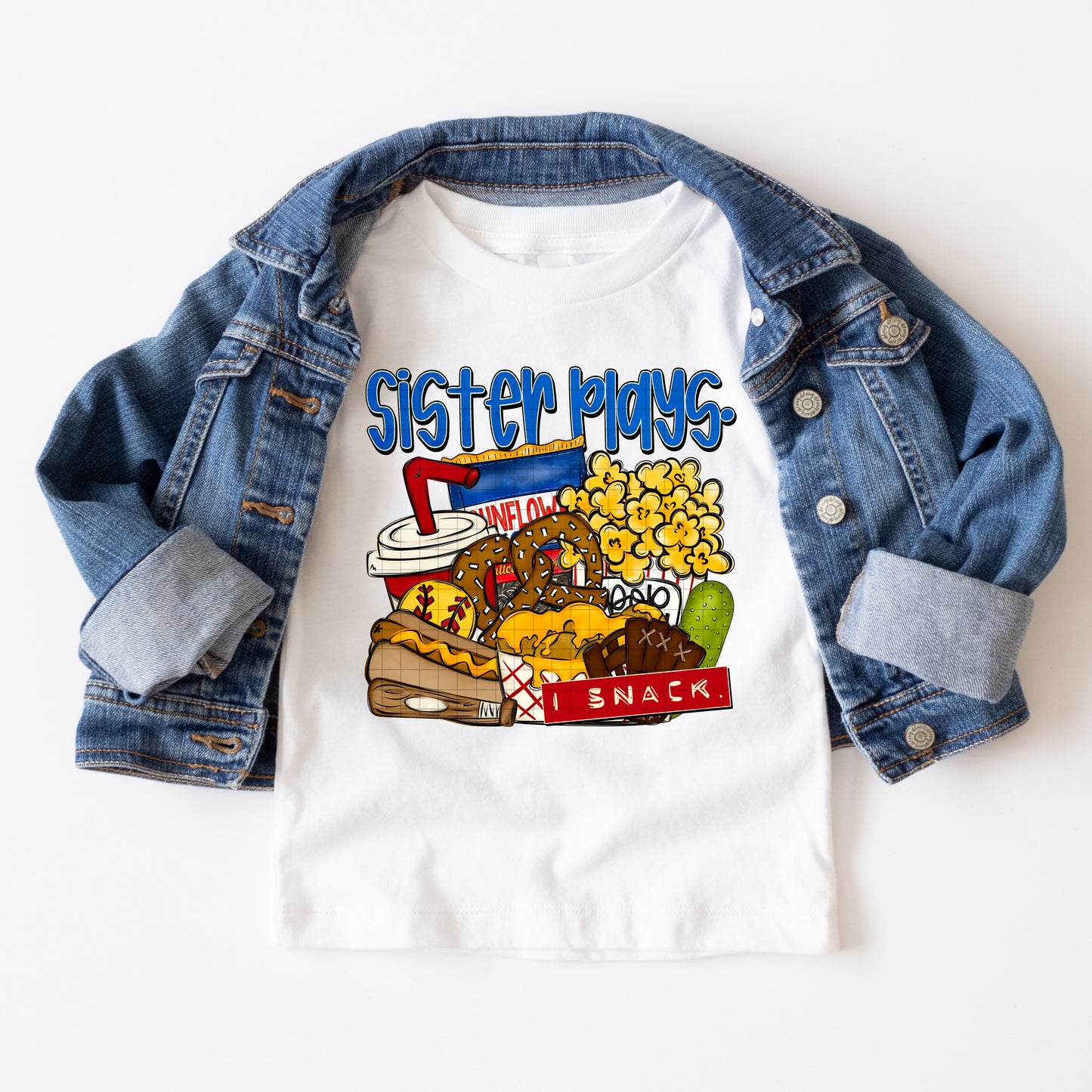 Sister Plays I Snack PNG Design