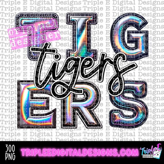 Tigers Holo PNG Design